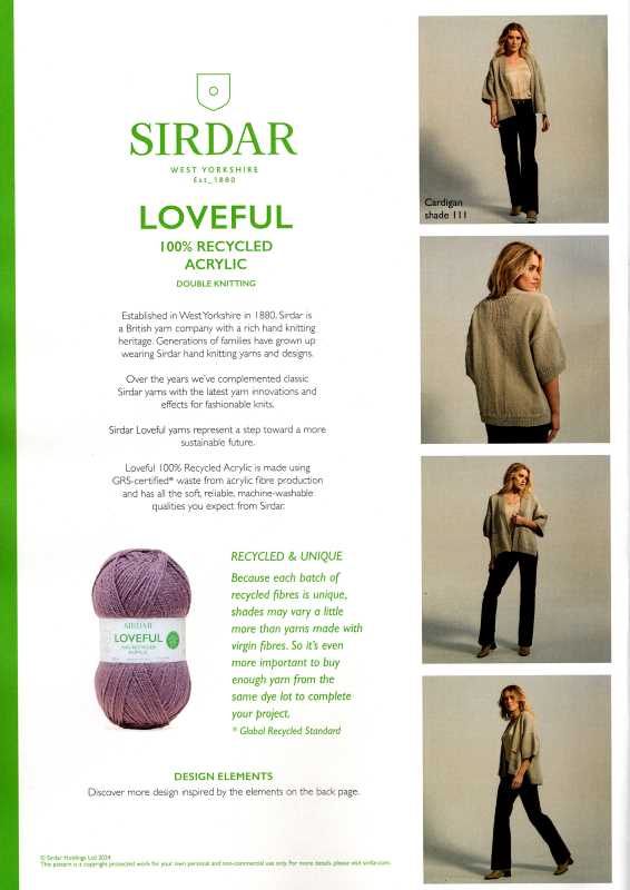 Knitting Pattern - Sirdar 10768 - Loveful DK - Ladies Cardigan